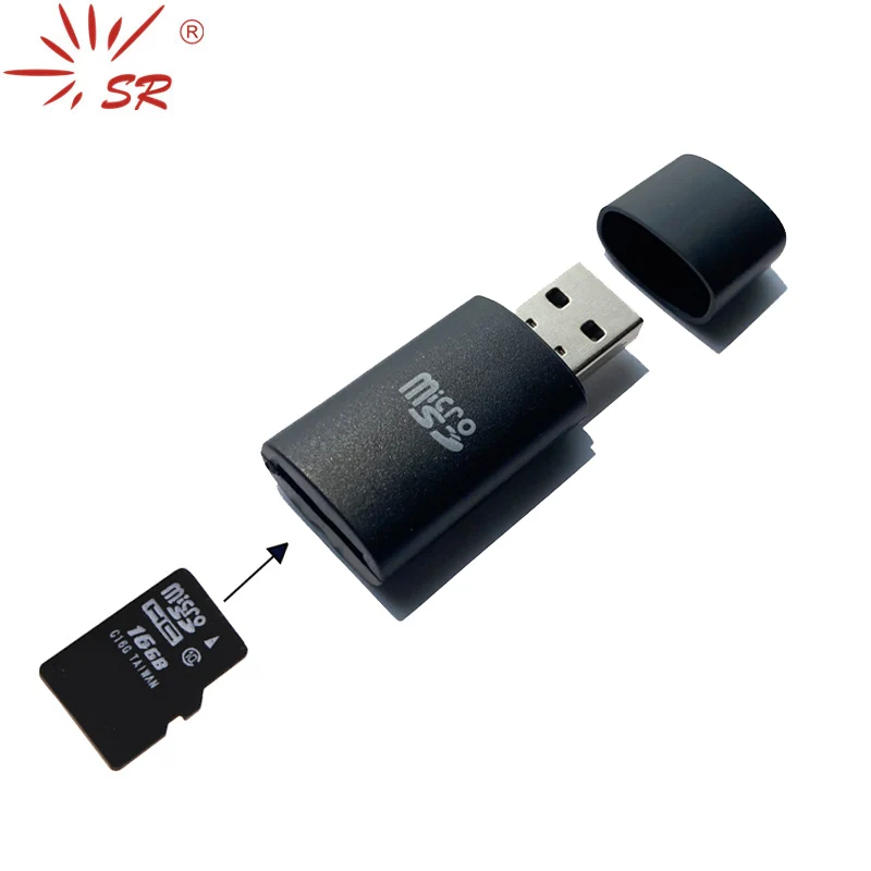 SR Matte Puppy 4 Colors USB Card Reader 2.0 Adapter Flash Drive for Tablets Laptops Support Micro SD TF 64GB Memory Card