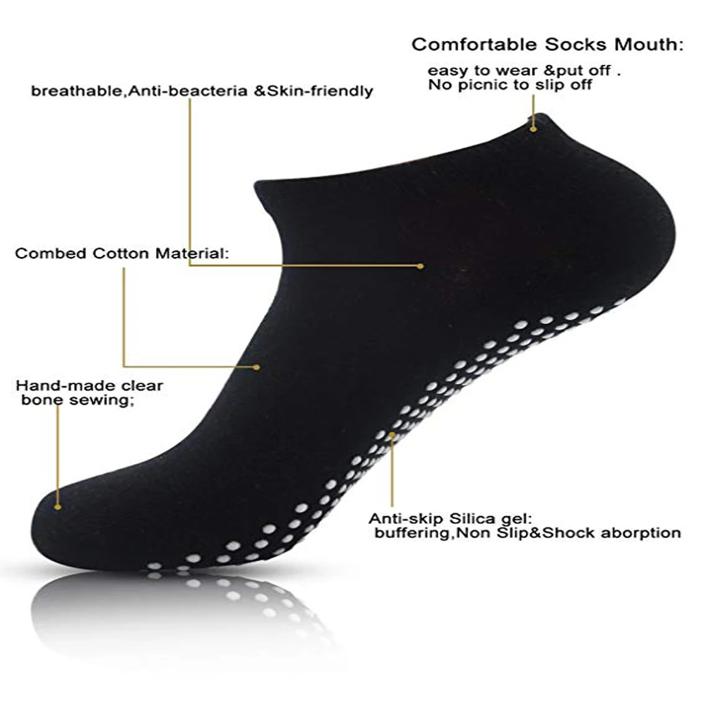 Chaussettes de Yoga coordonnantes en coton pour femmes, 1 paire, en silicone, pour gymnastique, Pilates, ballet, fitness, sport, danse, respirantes,