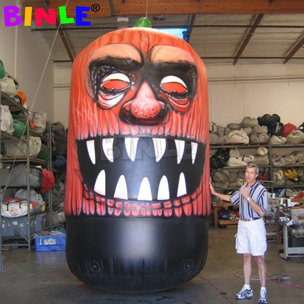 Hot sale full printed giant halloween inflatable pumpkin with face for advertising