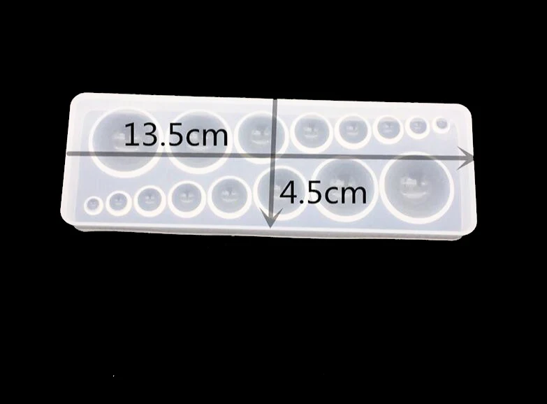 Hemisphere Epoxy Resin Mold Half Round Ball Dangle Earring Pendant Casting Silicone Mold Decoration Craft Jewelry Making Tool