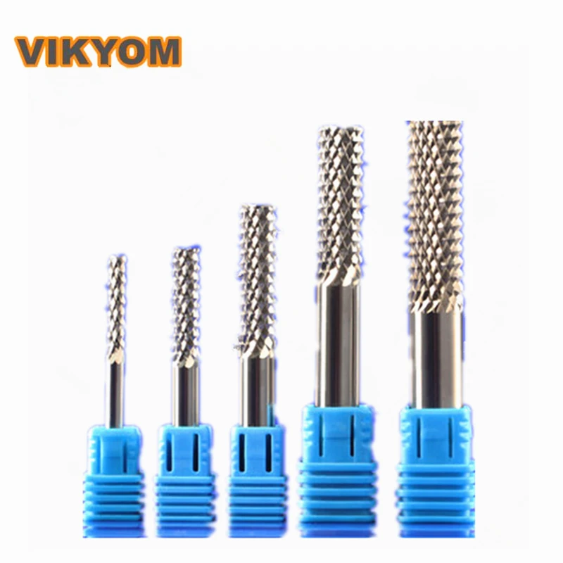 Imported tungsten steel flat-bottomed corn milling cutter multi-edge tooth cutter Carbon fiber cutting CNC engraving tool