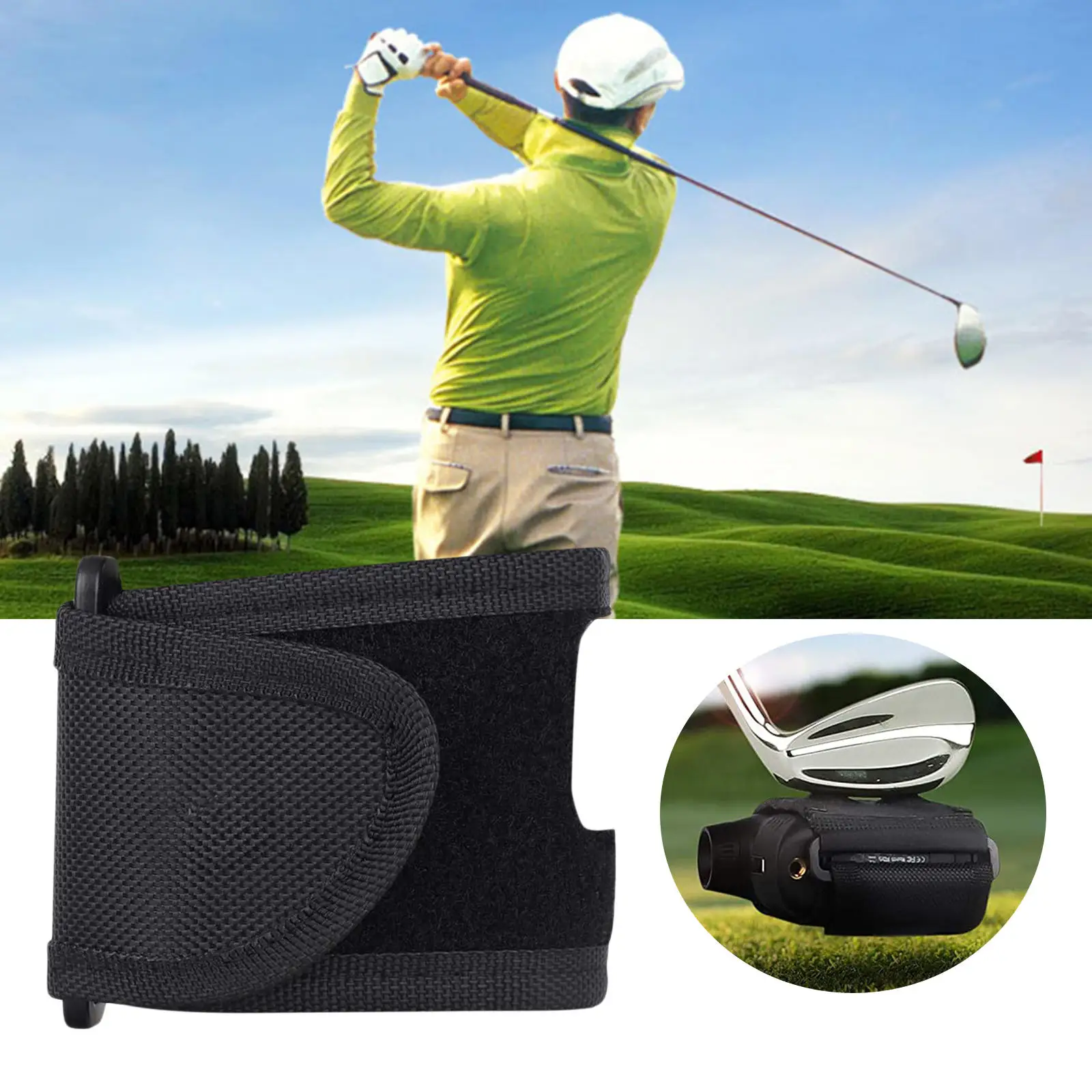 Golf Rangefinder Strap Magnetic Case Easily Access Holder for Railing Golf Lover