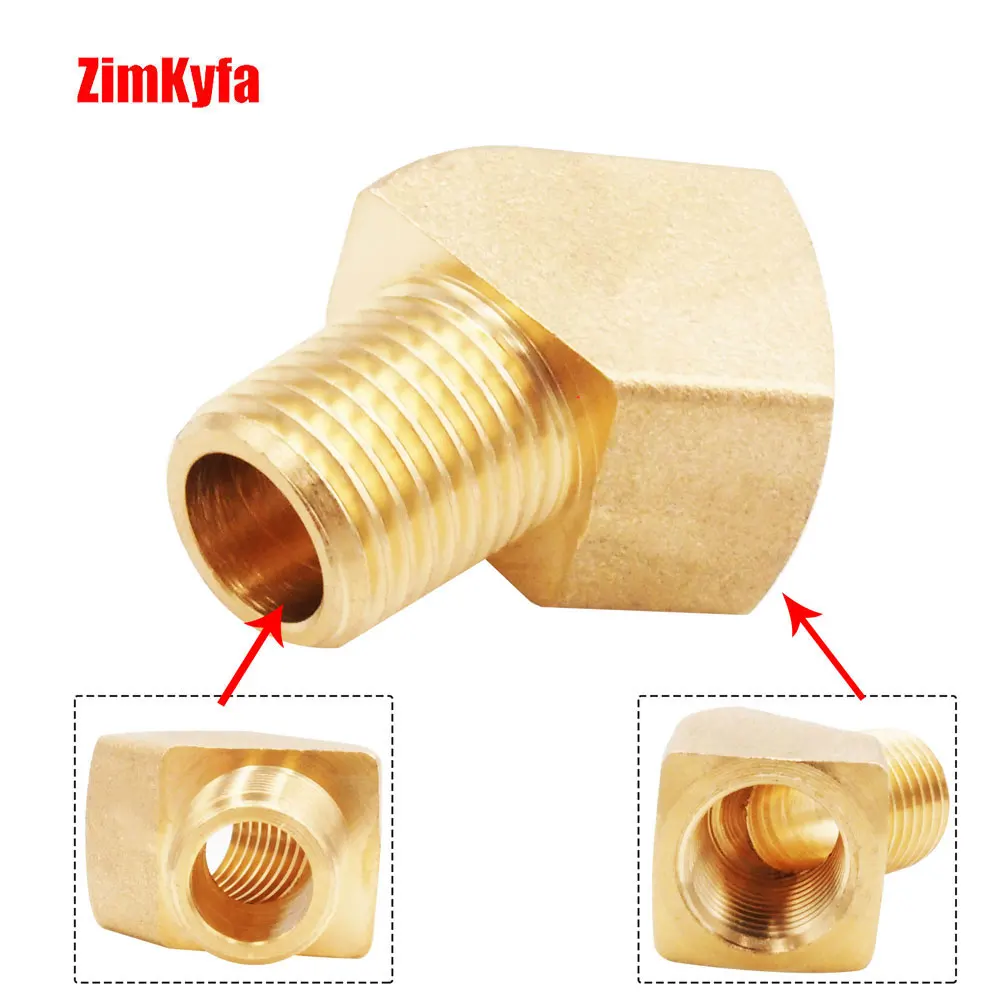 Pneumatic Metalwork Brass 45 Degree Street Elbow Connector 1/4