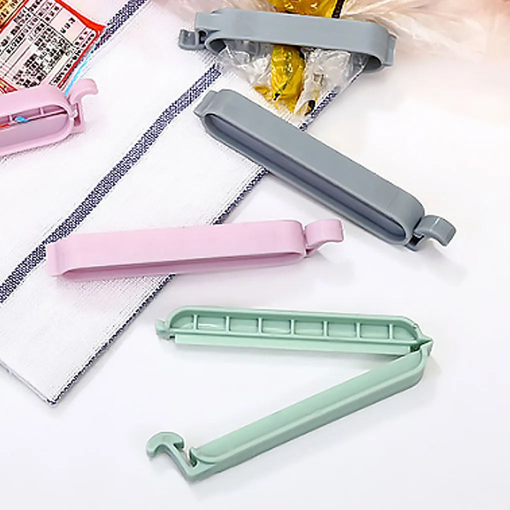 12Pcs Food Sealing Clips Bag Sealer Multiple Color Length Fresh-Keeping Clamps Accessories Handy Man-carried Sealers