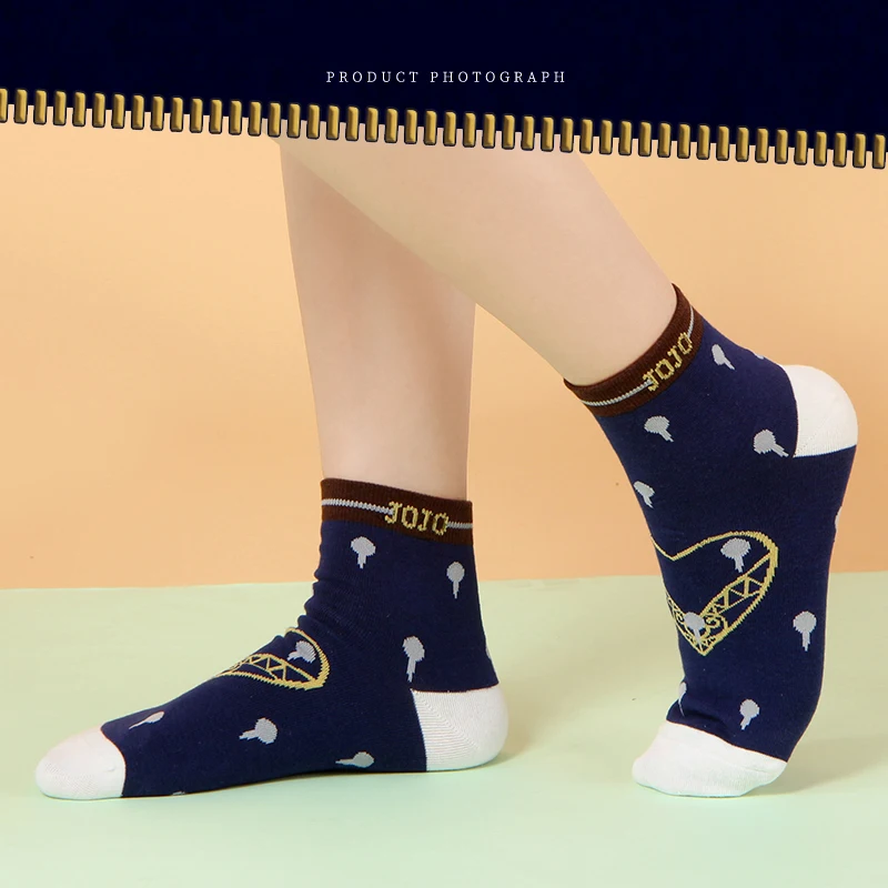 Brdwn JOJOs Bizarre Adventure Golden Wind Giorno Giovanna Bruno Bucciarati Kira Yoshikage Sock Short Socks Warm