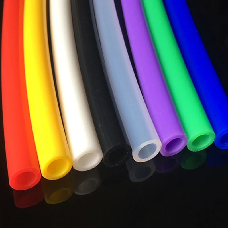 Food Grade Flexible 1 Meter 2mm*4mm Colorful Soft Silicone Rubber Tube Silica Gel Clear Water Beer Milk Air Pump Hose Pipe HOT