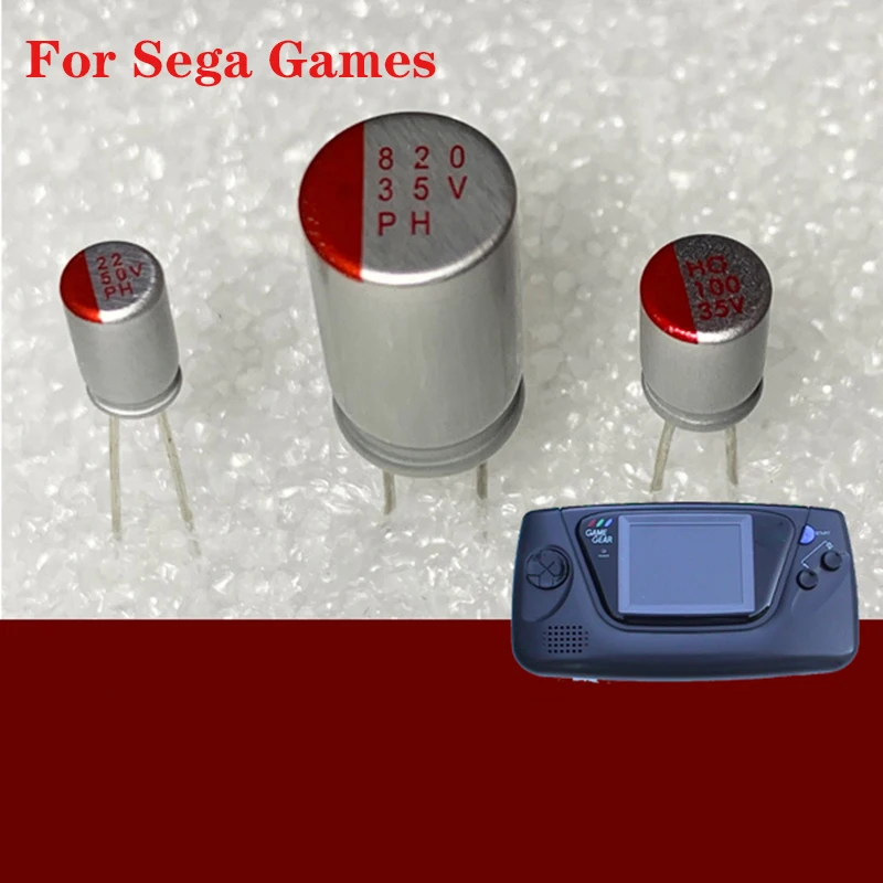 Для игровой консоли Sega Game Gear GG с высоким ярким экраном, сменный твердый конденсатор питания, не включается, восстанавливается