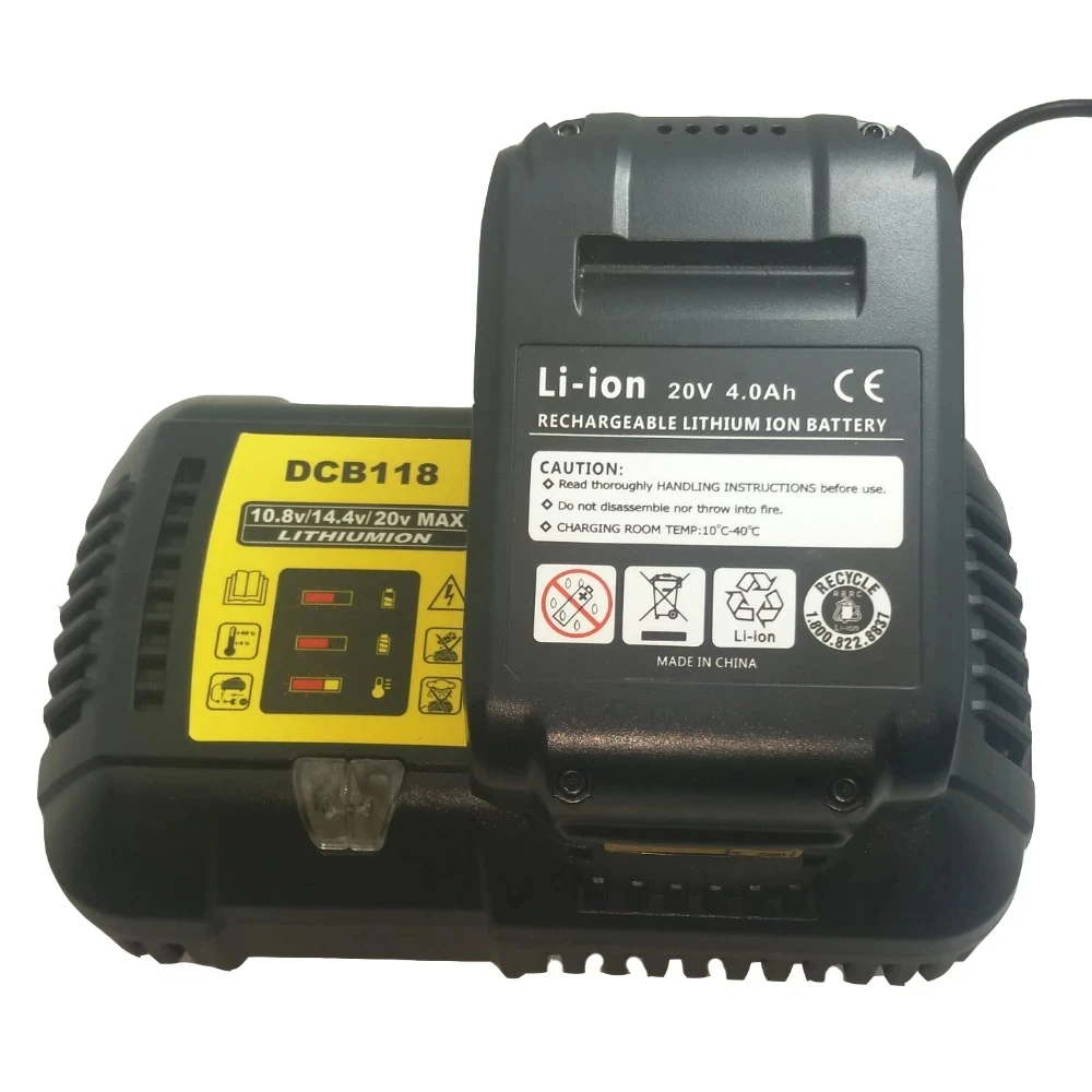 DCB112 DCB118 DCB105 DCB102 3Ah 4Ah Fast Li-Ion Battery Charger for Dewalt 10.8V 12V 14.4V 18V 20V High Quality Charging