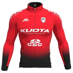 2020 KUOTA Pro Team Cycling Kit Men Summer Long sleeve Set Ciclismo Bike Competition Clothing Bib Gel Shorts suit ropa de hombre