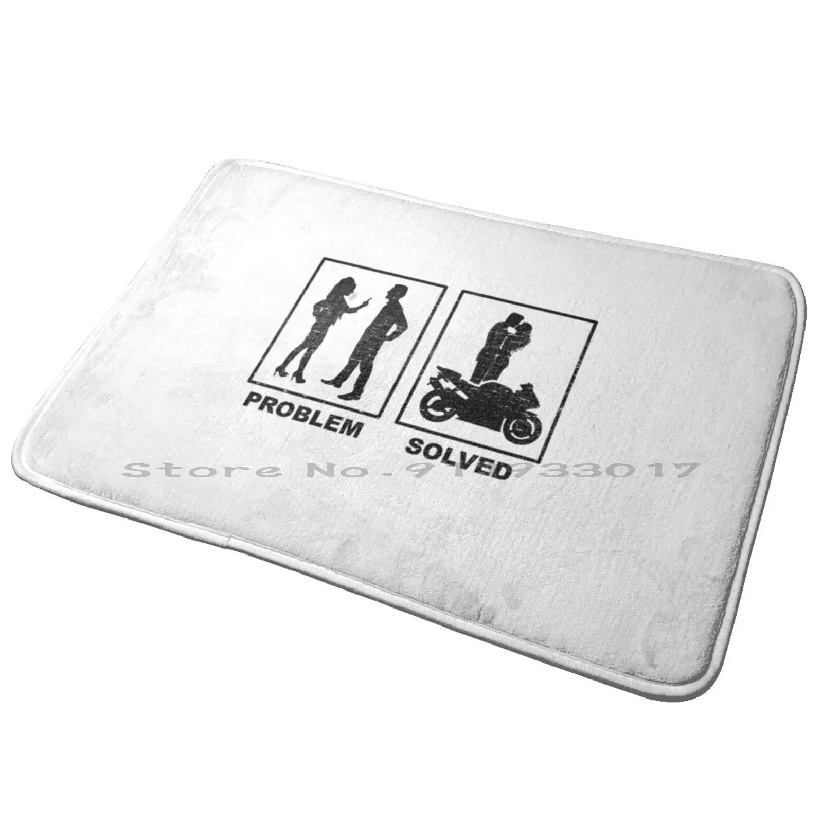 Funny Motorbike Rider Wife Problem Solution Gift Entrance Door Mat Bath Mat Rug All For The Game Foxhole Court Neil Josten