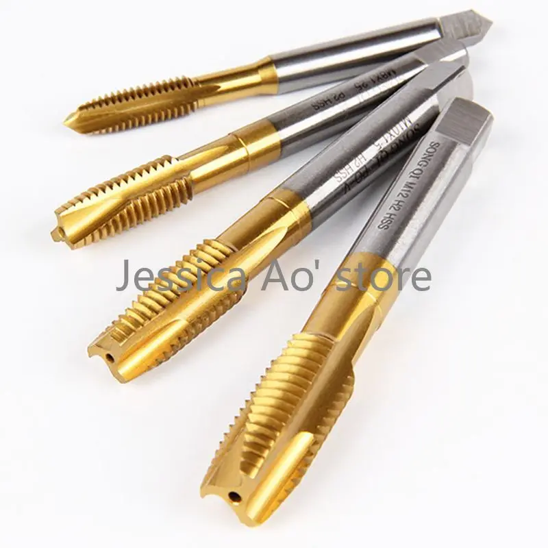 M2-20 6542 HSS titanio placcato rubinetto speciale per vite in acciaio inox maschiatura metallo utensili a vite punta della macchina rubinetto a spirale scanalatura