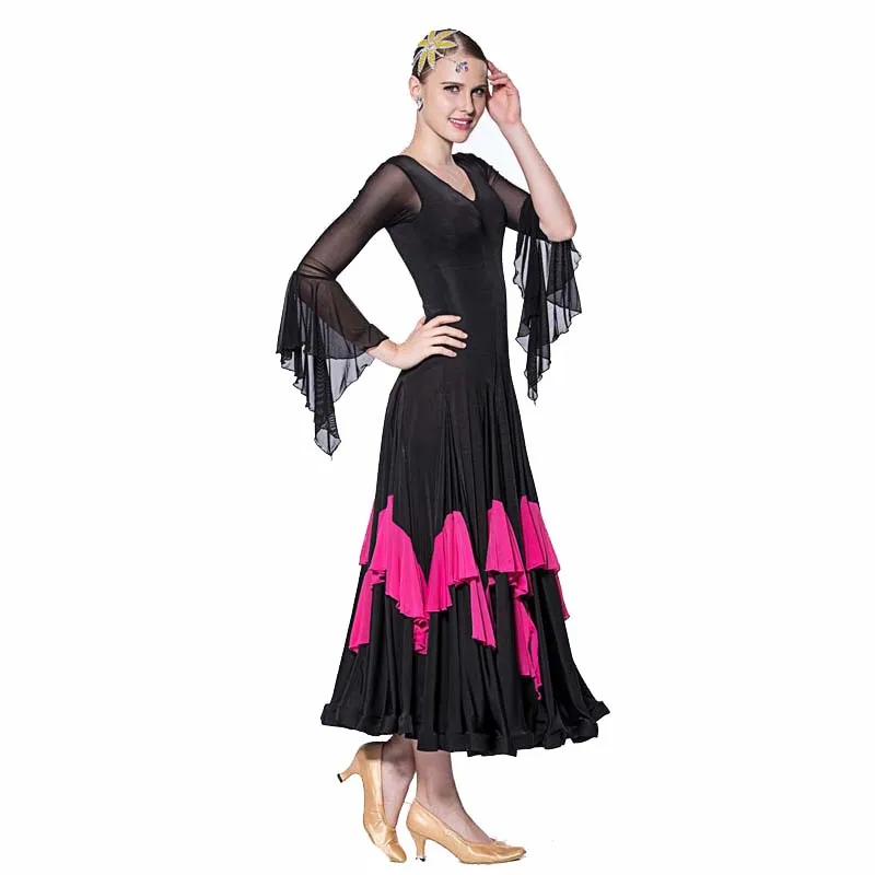 Robe de danse moderne Standard National, robe professionnelle, personnalisée, pour salle de bal, M-102