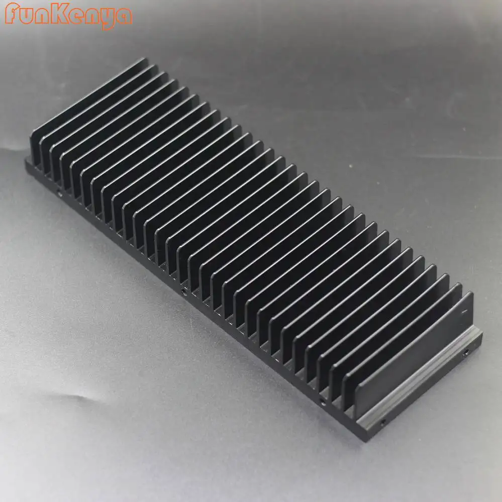 Anodized Aluminum Radiator 250x82x33mm DIY Aluminum Chassis Heat Sink 250mm Anodizing Black Heatsink