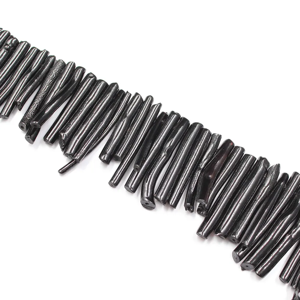 APDGG Natural 2-5x37-39mm Top Drilled Black Coral Double Stick Points Crown Crystal Beads