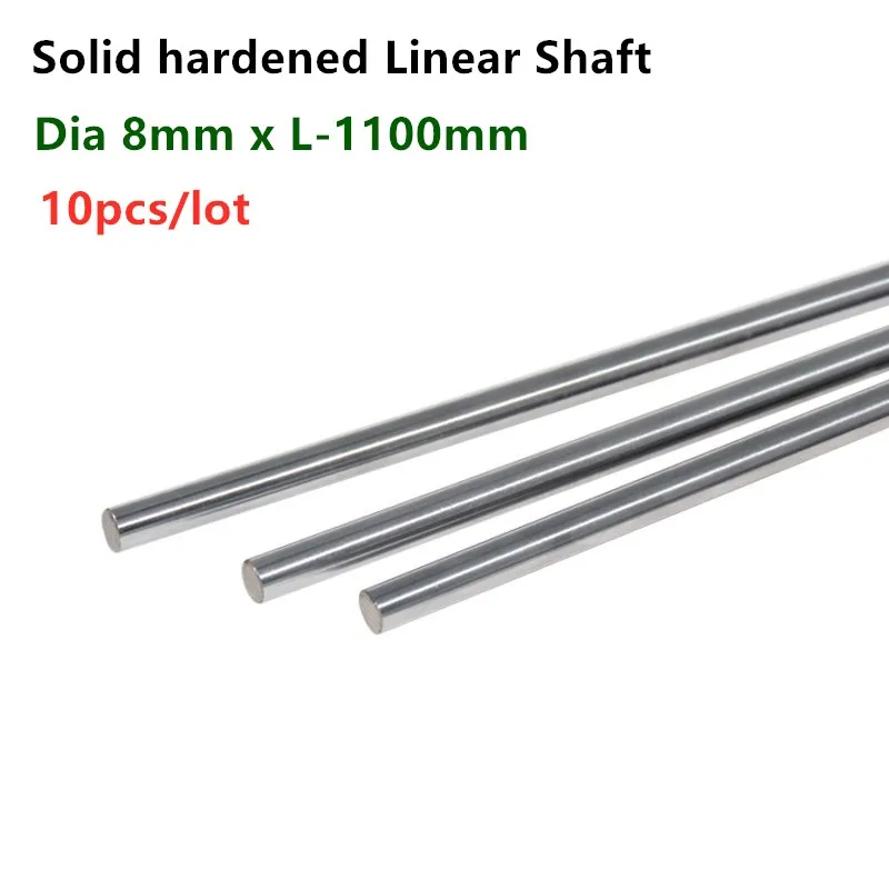 10pcs linear shaft rod Dia 8mm x length 1100mm Cylinder Chrome Plated Liner Rods axis round bar SFC8x1100mm CNC parts 3D printer