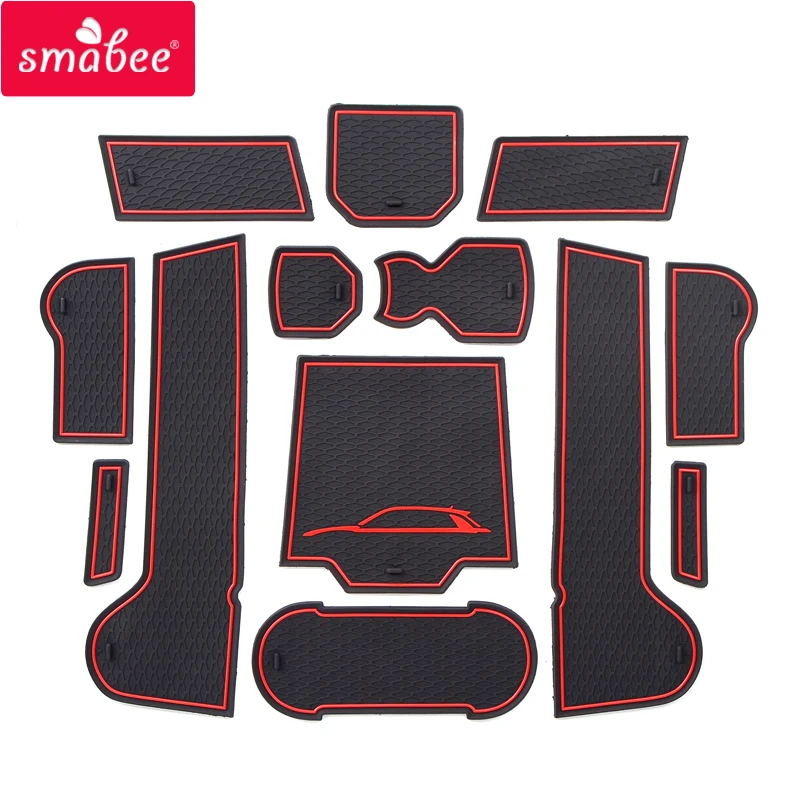 smabee Anti-Slip Gate slot Cup Mat for VW T-ROC 2017 2018 2019 TROC T ROC Interior Accessories Non-Slip Pad Rubber Car Sticker