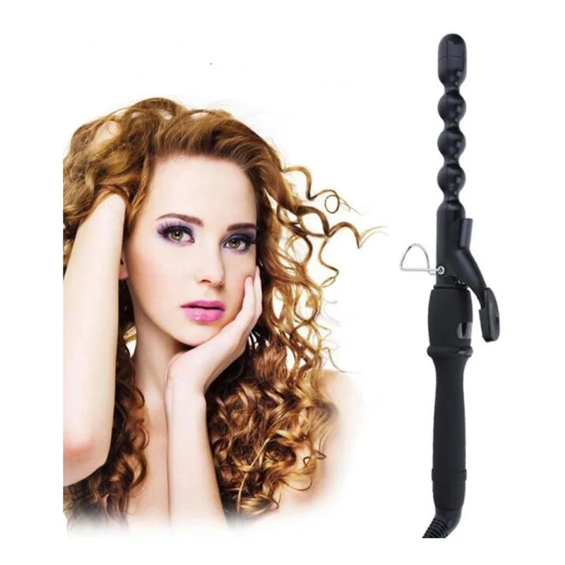 

Electric Pro Bead Hair Curling Iron Wand Hot Tool Fast Heater Ceramic Curler Style Barbershop Salon Hairstyle Wave Roller Tongs