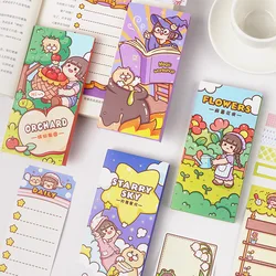 1set/lot Memo Pads Sticky Notes Cartoon cute girl Paper diary Scrapbooking Stickers Office School stationery Notepad