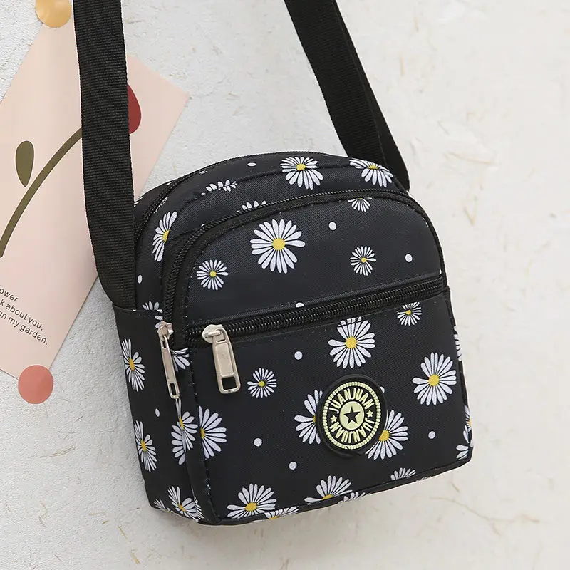 Fashion Girls Cartoons Small Square Shoulder Crossbody Bag Simple Canvas Women Messenger Bags Female Daily Phone Purse