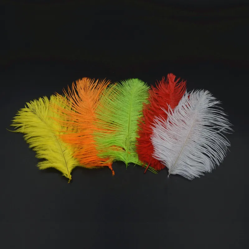 10pcs 10Colors Ostrich Feather Plumes Tying Big Intruder-style Flies Ostrich Herl Nymph Fly Patterns Fly Tying go-to Materials