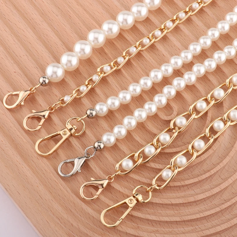 Fashion lady bag Handle accessories   luxury bead chain versatile and practical Pearl chain Shoulder strap bag Crossbody chain