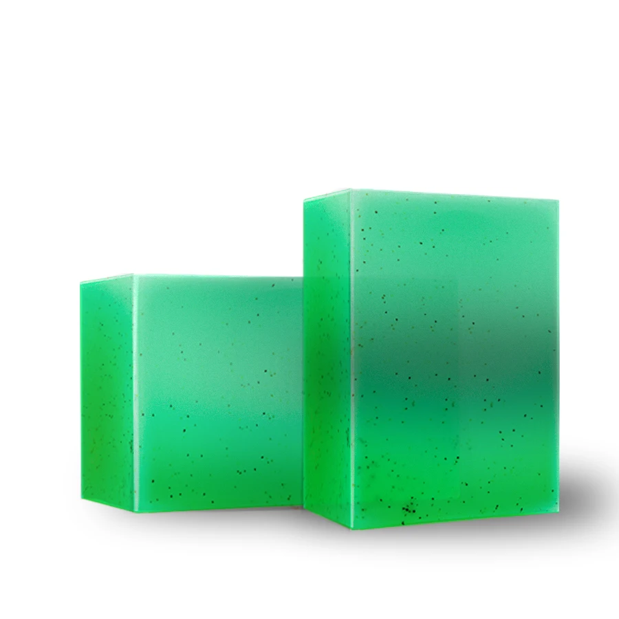 Green apple aromatherapy scrub soap 50g Essential Oils Natural Bar Soap Moisturizing Face & Body Cleanser Anti Acne Organic