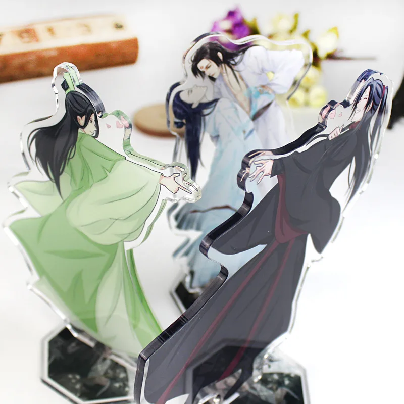 Placa de modelo de soporte de Anime del sistema de autoahorro del villano de la espuma, soportes acrílicos Shen Qingqiu Luo Binghe, llavero de señal