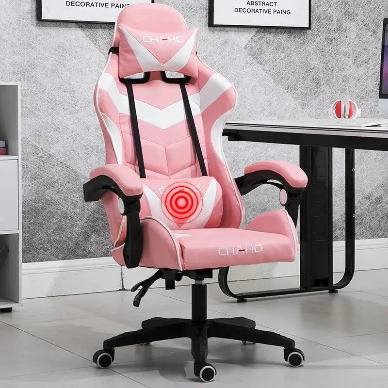 Wcg Gaming Stuhl Haushalt Sessel Ergonomische Computer Stuhl Hause Büro Stühle Lift und Swivel Funktion Verstellbare Fußstütze