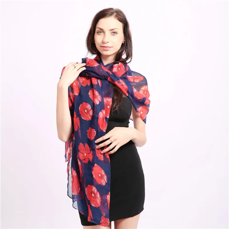 

2020 hot sale scarves Women dark blue scarf wraps lady viscose head scarfs Fashion scarve