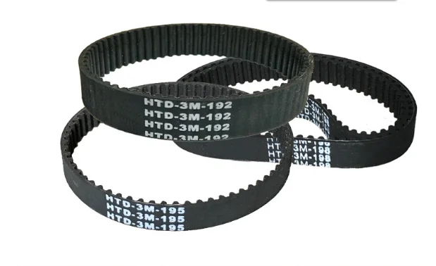 HTD3M-165/168/171/174/177/192/195/198 Rubber timing belt 1pc