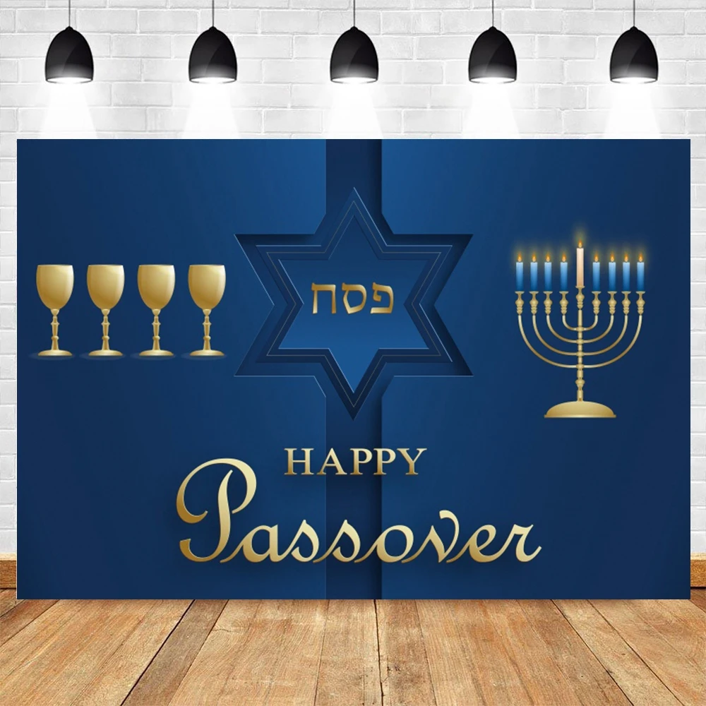 

Happy Passover Judaism Photography Backdrop Candlestick Party Decor Background Photophone Photo Studio Photographic Photozone