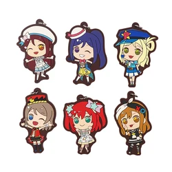 Love Live Lovelive Sunshine Aqours Anime You Kurosawa Kunikida Hanamaru Ruby Riko Mari Kanan Rubber Strap Keychain