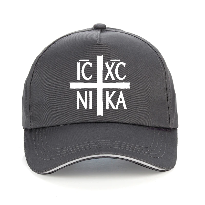 Ic XC Nika Orthodox Symbol print baseball cap funny men hip hop cap Summer adjustable Men women snapback hat gorras hombre