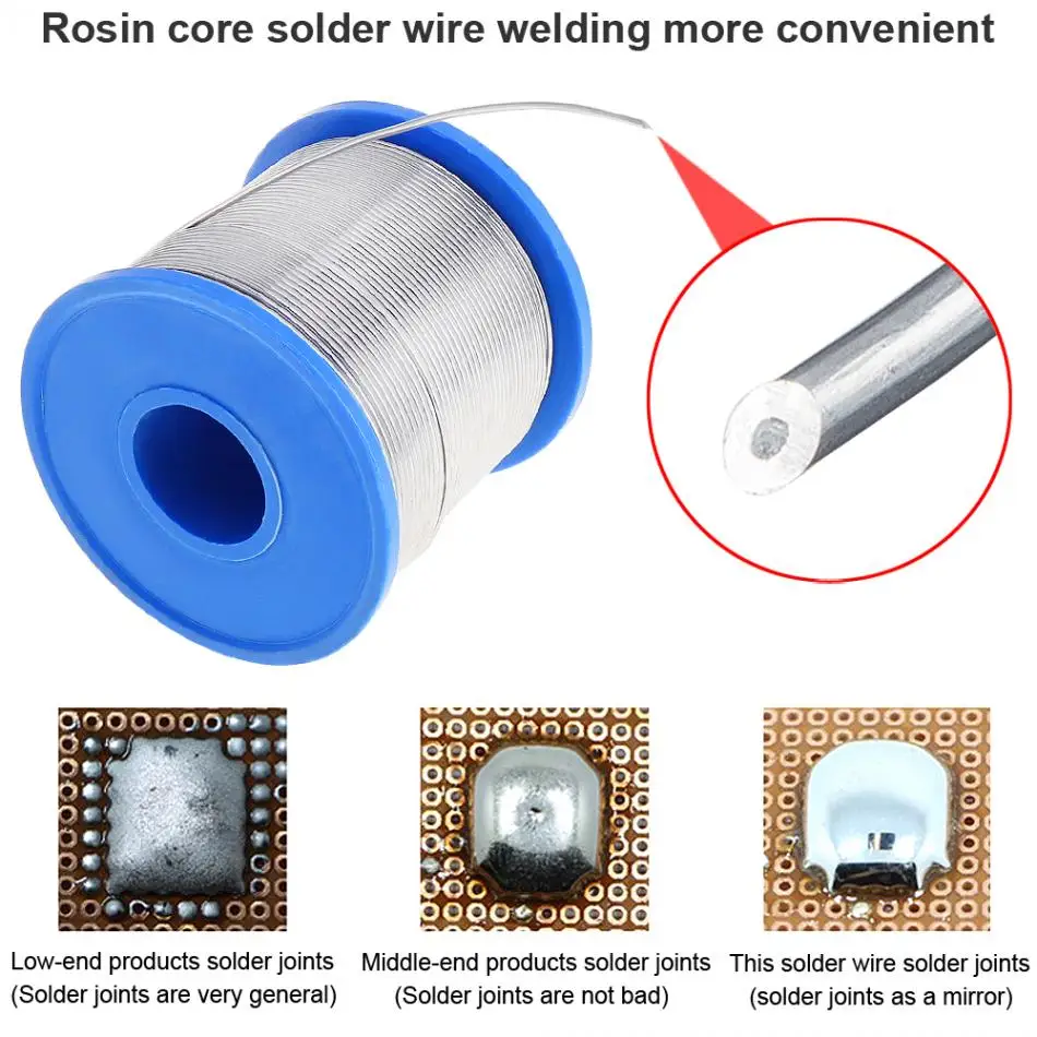 Welding Wires 500g 0.5/0.6/0.8/1.0/1.2/1.5/2.0mm 2.0% Flux 60/40 Tin Lead Solder Wire Roll Rosin Core Soldering Melt Roll