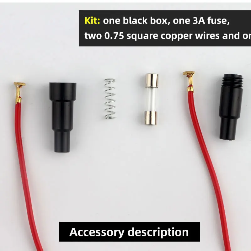 Đen Chống Cháy Cầu Chì Giá Đỡ 0.75m2 Cầu Chì Hộp 5 × 20 Nước Dòng Hộp Chia Kính Cầu Chì Giá Đỡ Bộ