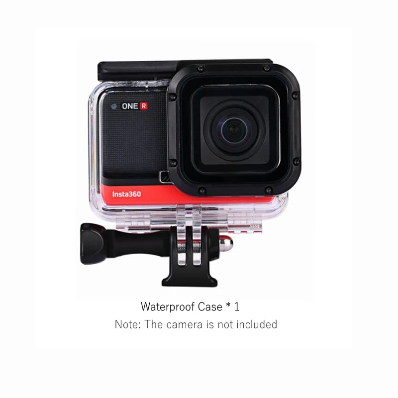 4 in 1 Waterproof Case Housing Cover Diving Filter Lens Underwater 60m Protective shell Set For Insta360 ONE R 4k Edition Camera