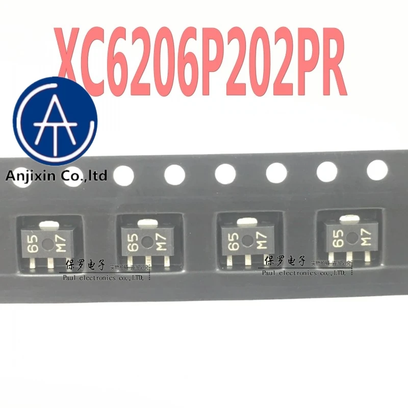 

10pcs 100% orginal and new LDO regulator XC6206P202PR silk screen 65M7 65MM SOT-89 in stock