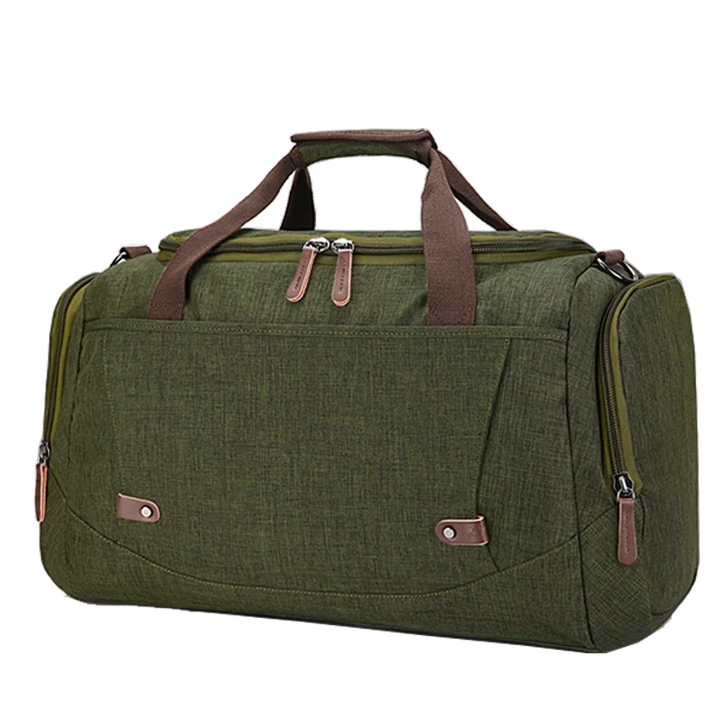 Retro large-capacity canvas business travel bag handbag men's folding boarding bag large travel bag messenger bag