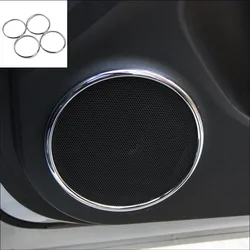 4pcs/set ABS Chrome trim decoration light bar Speaker Ring sticker case For Chevrolet Cruze sedan hatchback auto accessories