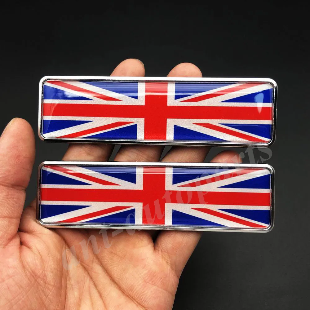 2x Metall Union Jack UK Flag Auto Emblem Abzeichen Motorrad Aufkleber Aufkleber Verkleidung