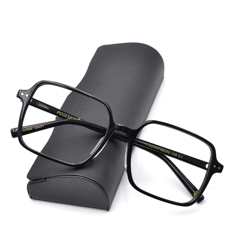 HDCRAFTER Oversized Glasses Frame Glasses For Women Luxury Pink Transparent Eyeglasses Frames Prescription Optical Clear Lenses image 2