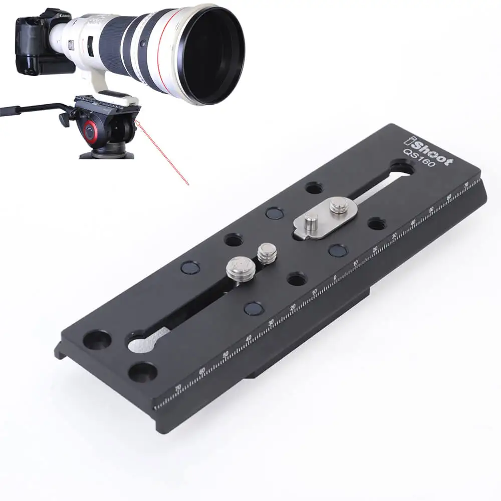 iShoot Quick Release Plate for Fluid Head Manfrotto 500 700 series,Sachtler FSB 10T/FSB