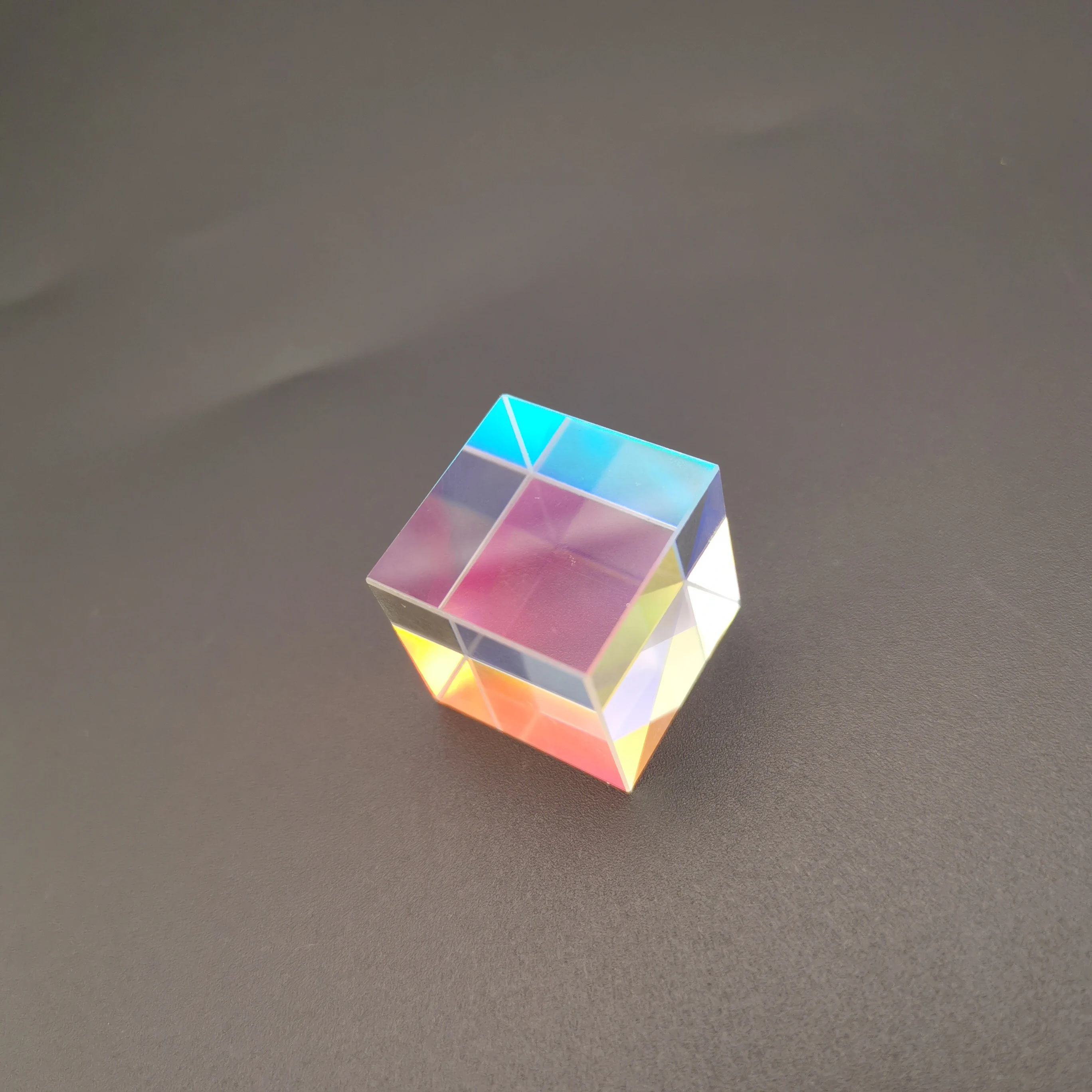 Color Prism Glass Cube Prisms Dichroic Prism 10Mm 6-Sided Light Optical Student Spectral Experiment Decoration Gift