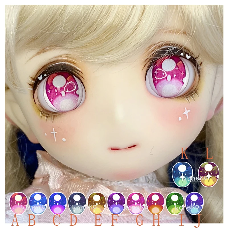 

BJD doll eyes 14mm 16mm 18mm Acrylic eyeballs 10mm-24mm doll cartoon eyes for 1/6 1/4 1/3 BJD DD doll accessories BJD eyes