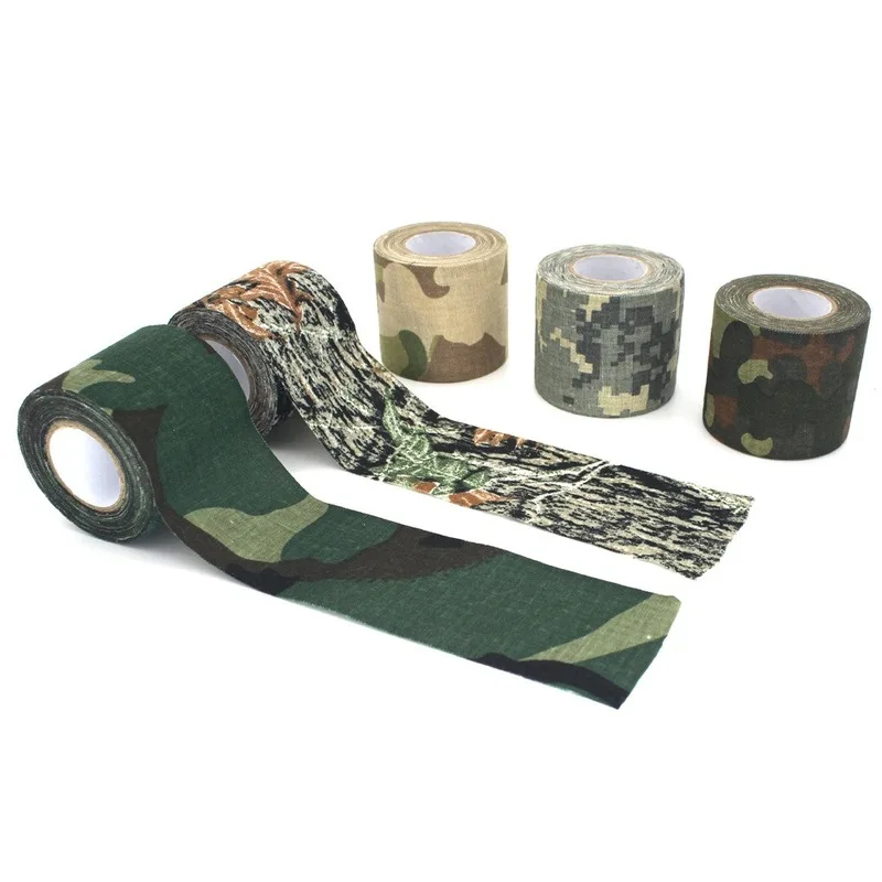 Self adhesive Non woven Camouflage Wrap Rifle Hunting Shooting Cycling Tape Waterproof Camo Stealth Tape