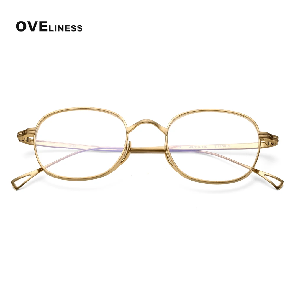 Monture de lunettes en titane pur pour hommes rétro carré montures de lunettes femmes 2025 nouveau Vintage petites lunettes lunettes