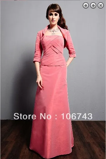 free shipping 2016 maxi dresses plus size vestidos formales weddings long sleeve mother of the bride gown dresses with jacket