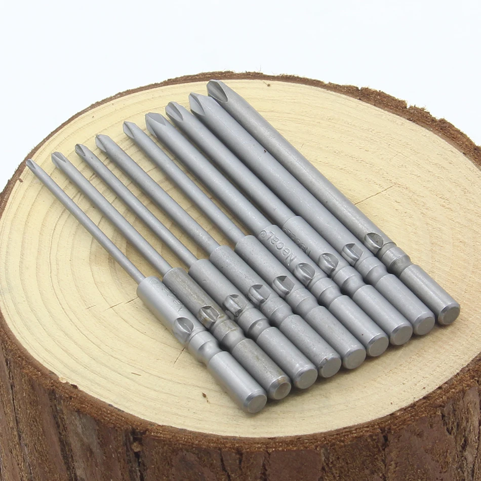 1pc 801 shank 5mm magnético redondo phillips cruz cabeça chave de fenda conjunto bit ferramentas manuais longo 80mm