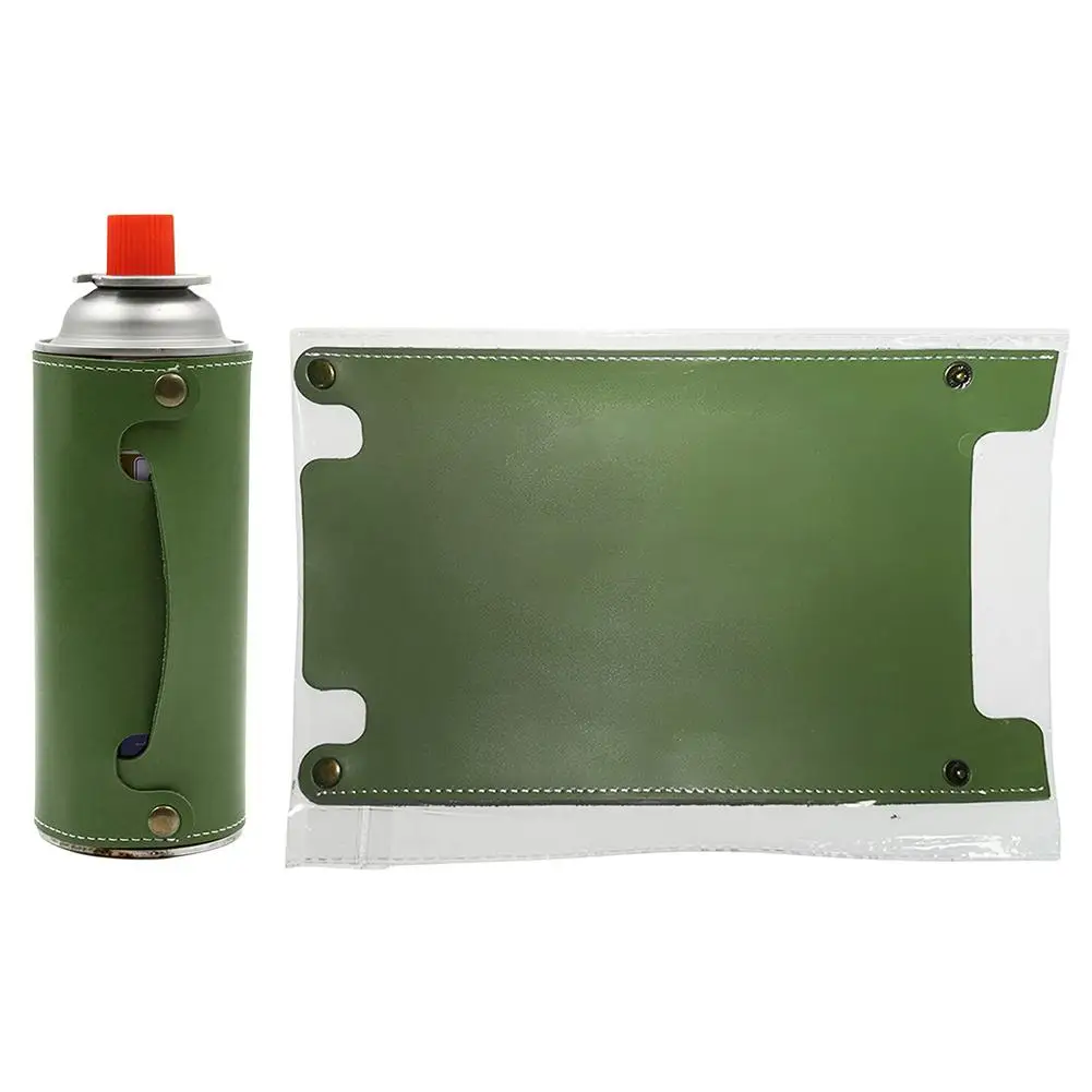 Propane Tank Cover Portable Gas Cylinder Cover Camping Gas Tank Leather Case Weather-Resistant Storage Bag Fits 0.55 Lb Steel P