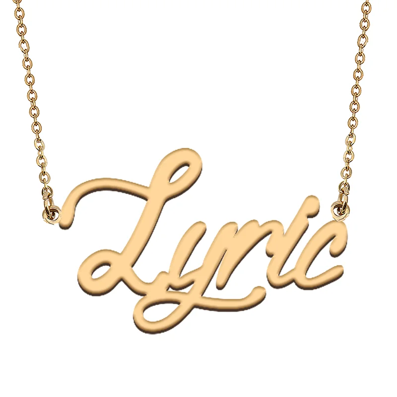 

Lyric Custom Name Necklace Customized Pendant Choker Personalized Jewelry Gift for Women Girls Friend Christmas Present